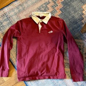 Men’s the north face rugby polo long sleeve size small